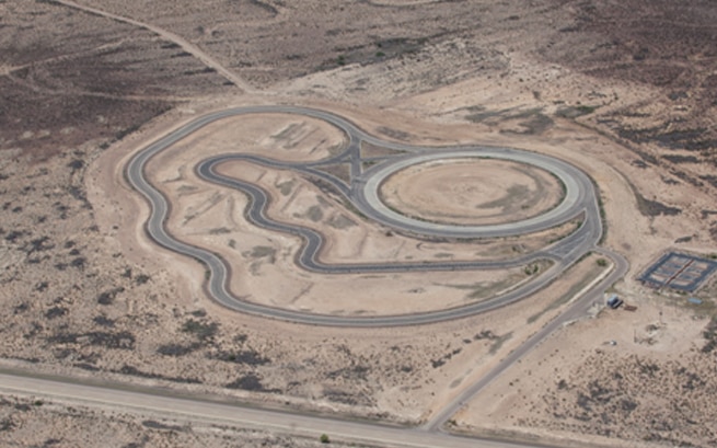 Image Vue aérienne du terrain d'essai sec/mouillé